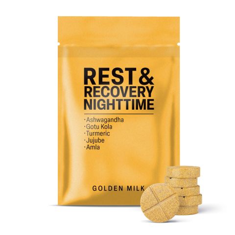 Rest & Recovery Nighttime Tablets - Amla, Ashwagandha, Gotu Kola, Jujube, Turmeric - Thumbnail 2