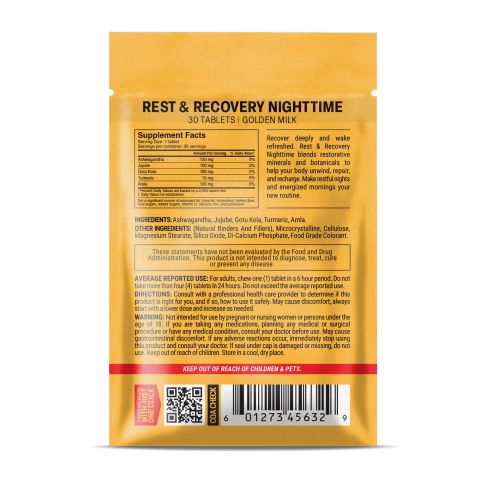 Rest & Recovery Nighttime Tablets - Amla, Ashwagandha, Gotu Kola, Jujube, Turmeric - Thumbnail 8