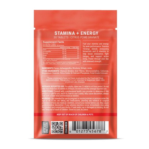 Stamina + Energy Tablets - Amla, Ashwagandha, Panax, Rhodiola, Shilajit - Thumbnail 8