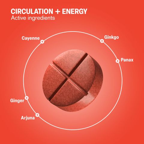 Circulation + Energy Tablets - Arjuna, Cayenne, Ginger, Ginkgo, Panax - Thumbnail 5
