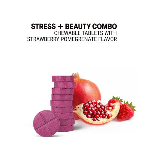 Stress + Beauty Combo Tablets - Amla, Ashwagandha, Gotu, Pomegranate, Tulsi - Thumbnail 4