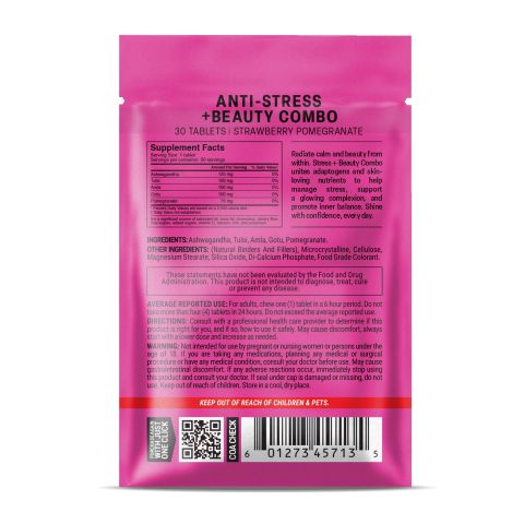 Stress + Beauty Combo Tablets - Amla, Ashwagandha, Gotu, Pomegranate, Tulsi - Thumbnail 8