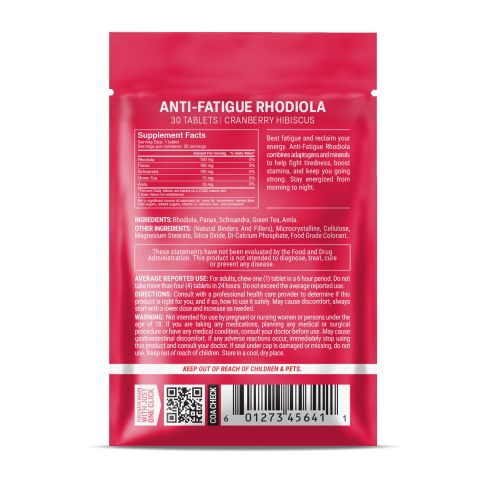 Anti-Fatigue Rhodiola Tablets - Amla, Green Tea, Panax, Rhodiola, Schisandra - Thumbnail 8