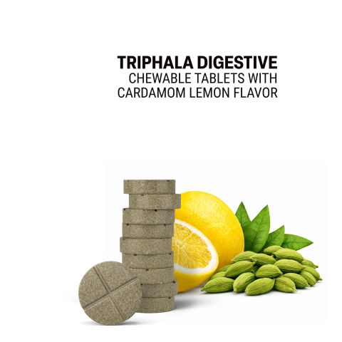 Triphala Digestive Tablets - Amla, Fennel, Ginger, Licorice, Triphala - Thumbnail 4