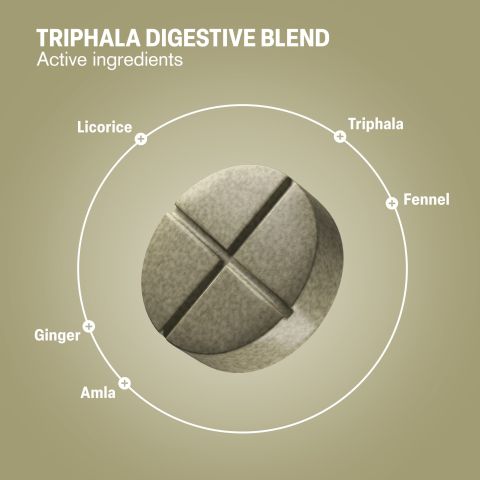 Triphala Digestive Tablets - Amla, Fennel, Ginger, Licorice, Triphala - Thumbnail 5