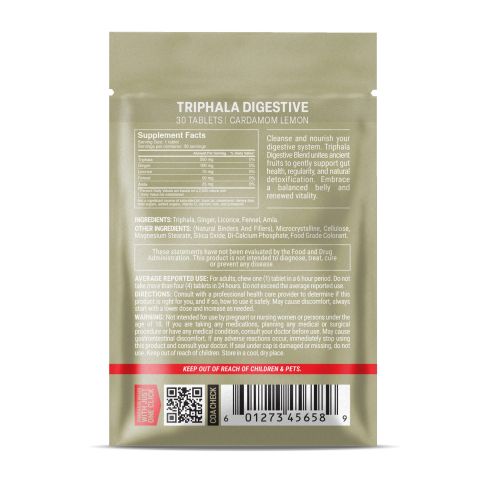 Triphala Digestive Tablets - Amla, Fennel, Ginger, Licorice, Triphala - Thumbnail 8
