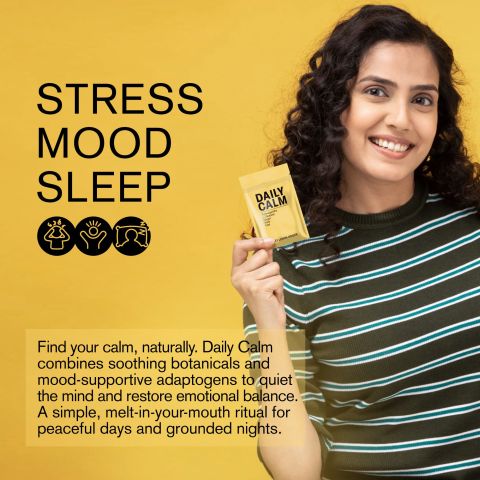 Daily Calm Tablets - Amla, Ashwagandha, Ginger, L-Theanine, Tulsi - Thumbnail 6