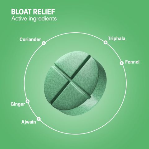 Bloat Relief Tablets - Ajwain, Coriander, Fennel, Ginger, Triphala - Thumbnail 5