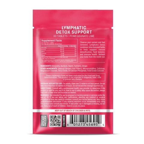 Lymphatic Detox Support Tablets - Burdock, Ginger, Manjustha, Neem, Turmeric - Thumbnail 8