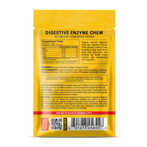 Digestive Enzyme Tablets - Bromelain, Fennel, Ginger, Licorice, Papain - Thumbnail 8