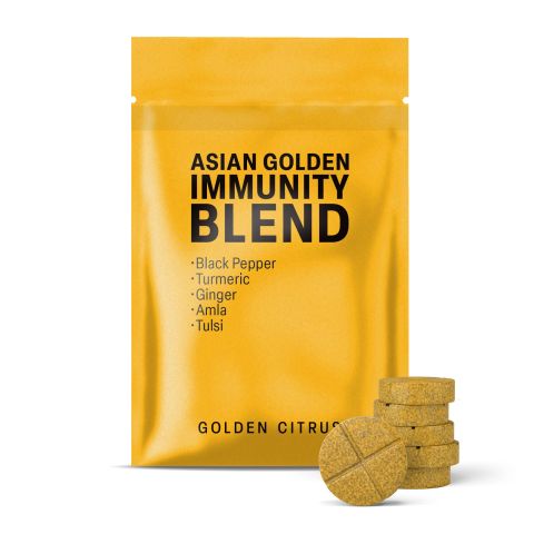 Asian Golden Immunity Blend Tablets - Amla, Black Pepper, Ginger, Tulsi, Turmeric - Thumbnail 2