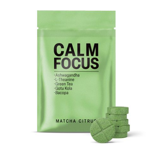Calm Focus Tablets - Ashwagandha, Bacopa, Gotu Kola, Green Tea, L-Theanine - Thumbnail 2