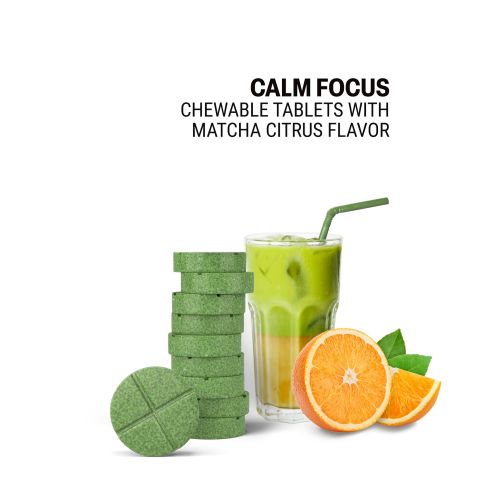 Calm Focus Tablets - Ashwagandha, Bacopa, Gotu Kola, Green Tea, L-Theanine - Thumbnail 4