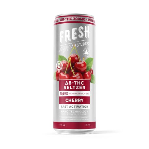 300mg Cherry THC Seltzer - D8 Nano - Fresh - Thumbnail 1