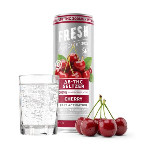 300mg Cherry THC Seltzer - D8 Nano - Fresh - Thumbnail 2