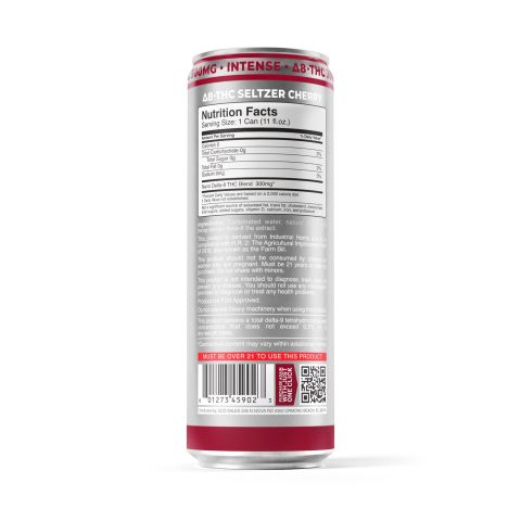 300mg Cherry THC Seltzer - D8 Nano - Fresh - Thumbnail 7