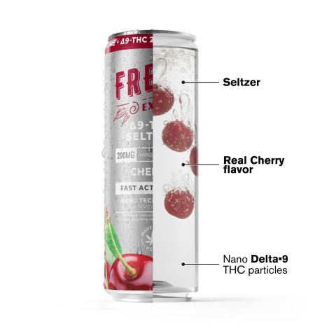 200mg Cherry THC Seltzer - D9 Nano - Fresh - Thumbnail 3