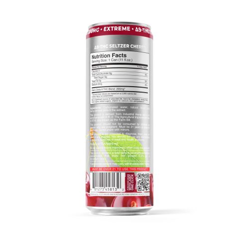 200mg Cherry THC Seltzer - D9 Nano - Fresh - Thumbnail 7
