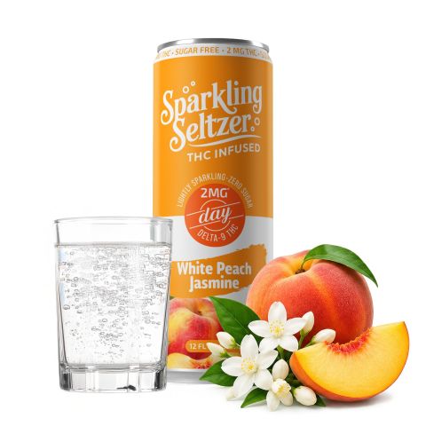 2mg White Peach Jasmine THC Seltzer - Delta 9 - Fresh - Thumbnail 1