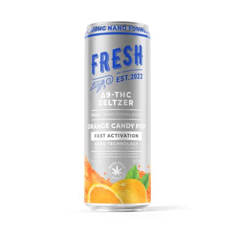 100mg Orange Candy Pop THC Seltzer - D9 Nano - Fresh - Thumbnail 1