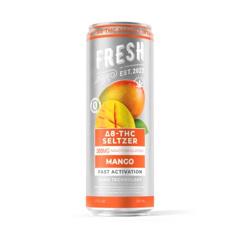 300mg Mango THC Seltzer - D8 Nano - Fresh - Thumbnail 1