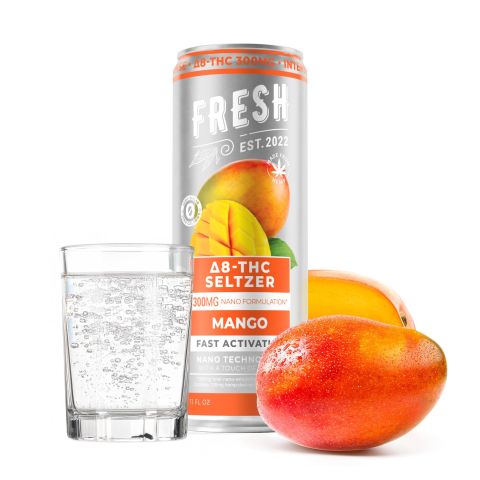 300mg Mango THC Seltzer - D8 Nano - Fresh - Thumbnail 2
