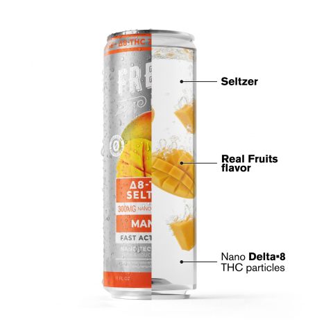 300mg Mango THC Seltzer - D8 Nano - Fresh - Thumbnail 3