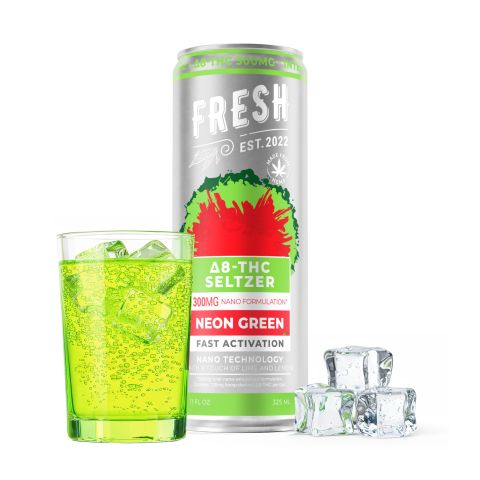 300mg Neon Green THC Seltzer - D8 Nano - Fresh - Thumbnail 2