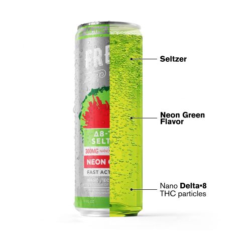 300mg Neon Green THC Seltzer - D8 Nano - Fresh - Thumbnail 3