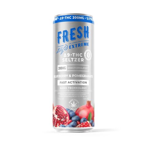 200mg Blueberry & Pomegranate THC Seltzer - D9 Nano - Fresh - Thumbnail 1