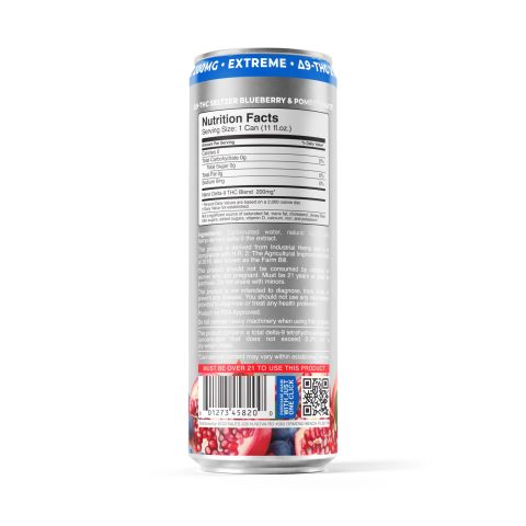 200mg Blueberry & Pomegranate THC Seltzer - D9 Nano - Fresh - Thumbnail 7