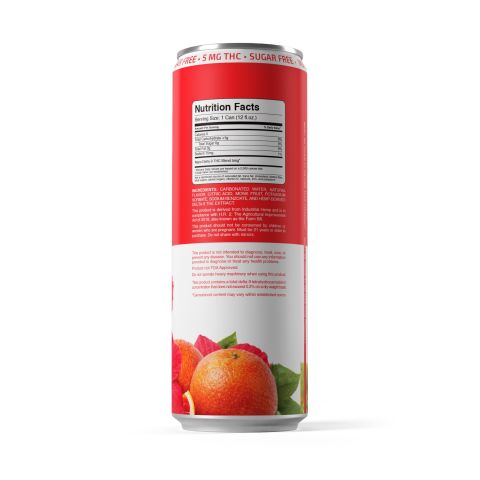 5mg Blood Orange Hibiscus THC Seltzer - Delta 9 - Fresh - Thumbnail 7