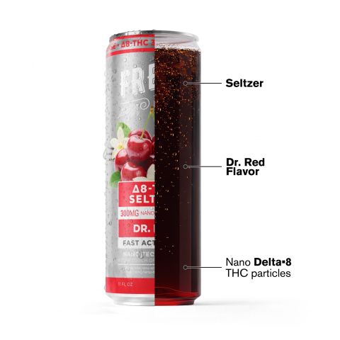 300mg Dr.Red THC Seltzer - D8 Nano - Fresh - Thumbnail 3