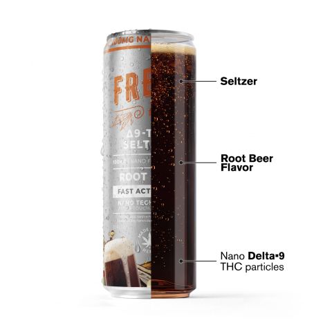 100mg Root Beer THC Seltzer - D9 Nano - Fresh - Thumbnail 3