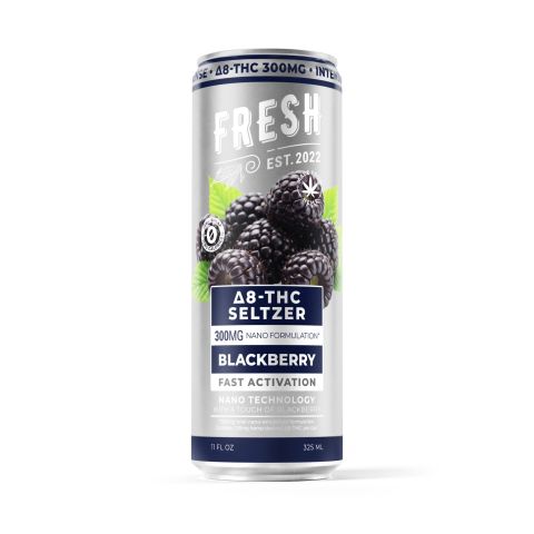 300mg Blackberry THC Seltzer - D8 Nano - Fresh - Thumbnail 1