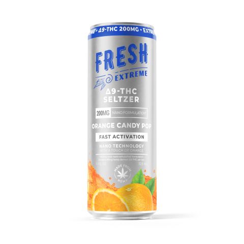 200mg Orange Candy Pop THC Seltzer - D9 Nano - Fresh - Thumbnail 1
