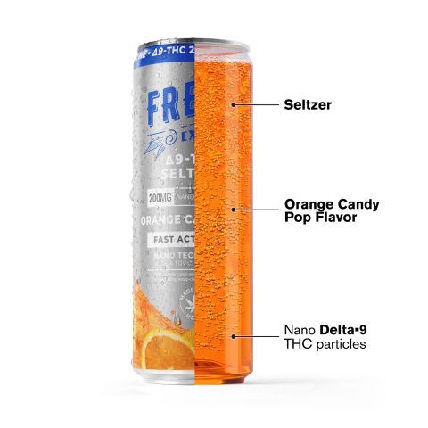 200mg Orange Candy Pop THC Seltzer - D9 Nano - Fresh - Thumbnail 3