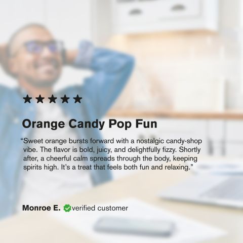 200mg Orange Candy Pop THC Seltzer - D9 Nano - Fresh - Thumbnail 6