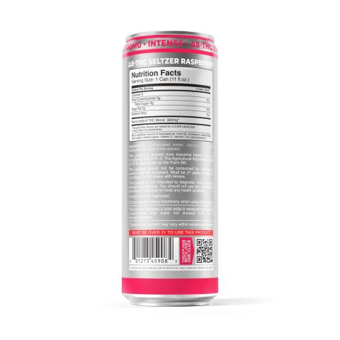 300mg Raspberry THC Seltzer - D8 Nano - Fresh - Thumbnail 7