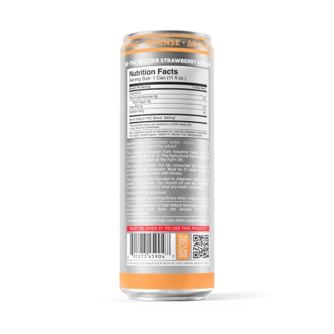 300mg Strawberry & Peach THC Seltzer - D8 Nano - Fresh - Thumbnail 7