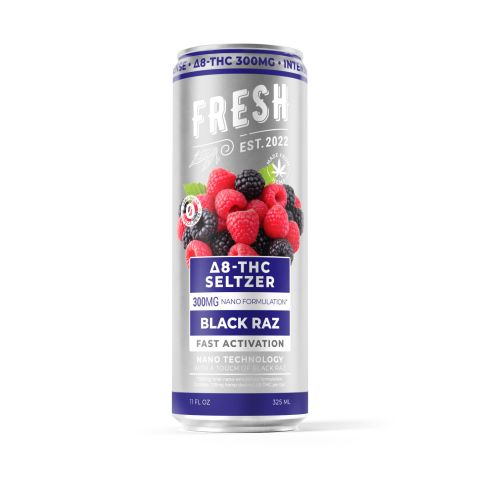 300mg Black Raz THC Seltzer - D8 Nano - Fresh - Thumbnail 1