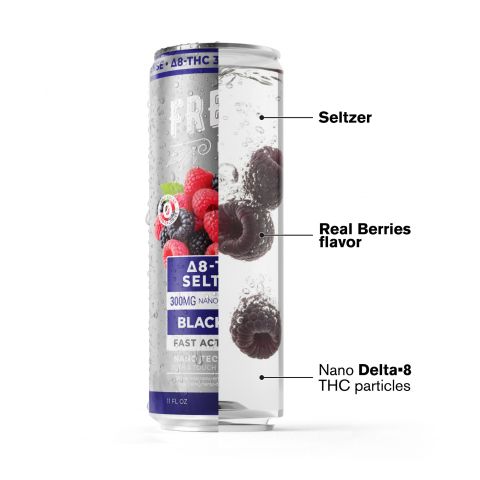 300mg Black Raz THC Seltzer - D8 Nano - Fresh - Thumbnail 3