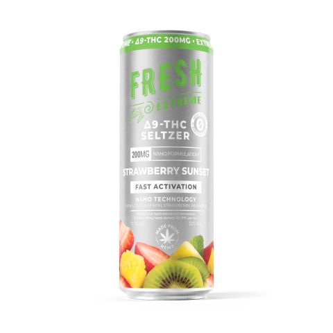 200mg Strawberry Sunset THC Seltzer - D9 Nano - Fresh - Thumbnail 1