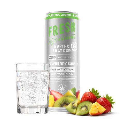 200mg Strawberry Sunset THC Seltzer - D9 Nano - Fresh - Thumbnail 2