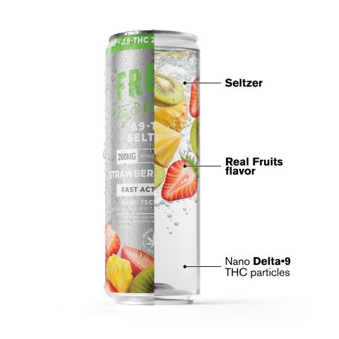 200mg Strawberry Sunset THC Seltzer - D9 Nano - Fresh - Thumbnail 3