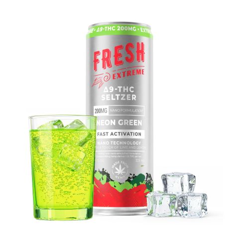 200mg Neon Green THC Seltzer - D9 Nano - Fresh - Thumbnail 2