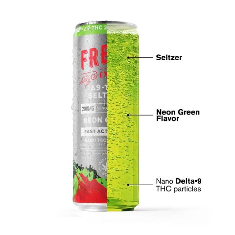 200mg Neon Green THC Seltzer - D9 Nano - Fresh - Thumbnail 3