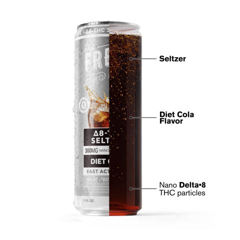 300mg Diet Cola THC Seltzer - D8 Nano - Fresh - Thumbnail 3