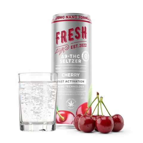 100mg Cherry THC Seltzer - D9 Nano - Fresh - Thumbnail 2