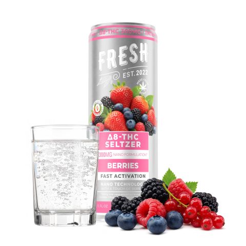 300mg Berries THC Seltzer - D8 Nano - Fresh - Thumbnail 2